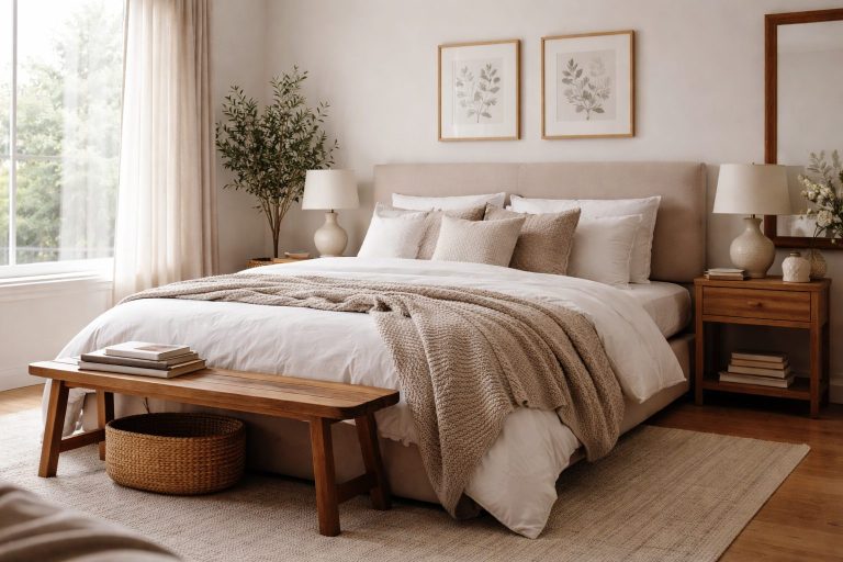 A Fully Styled Cozy Bed