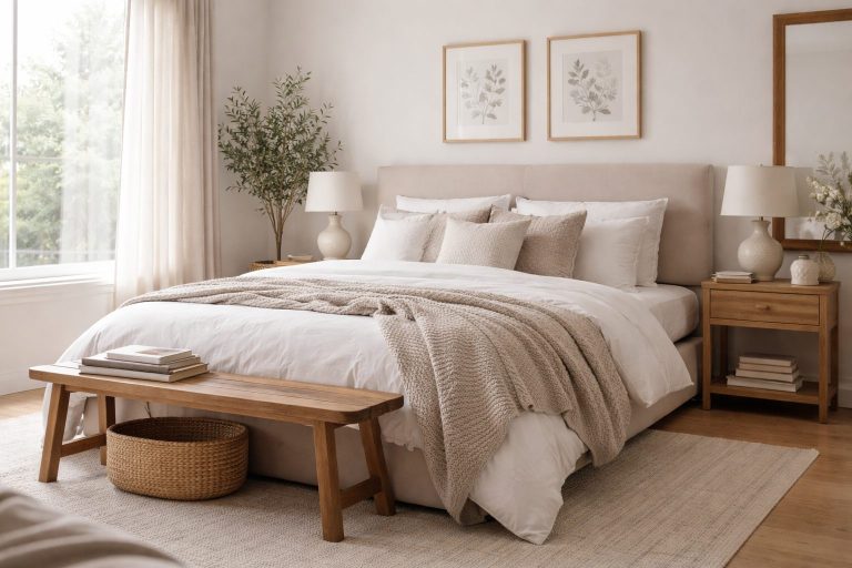 A Fully Styled Cozy Bed