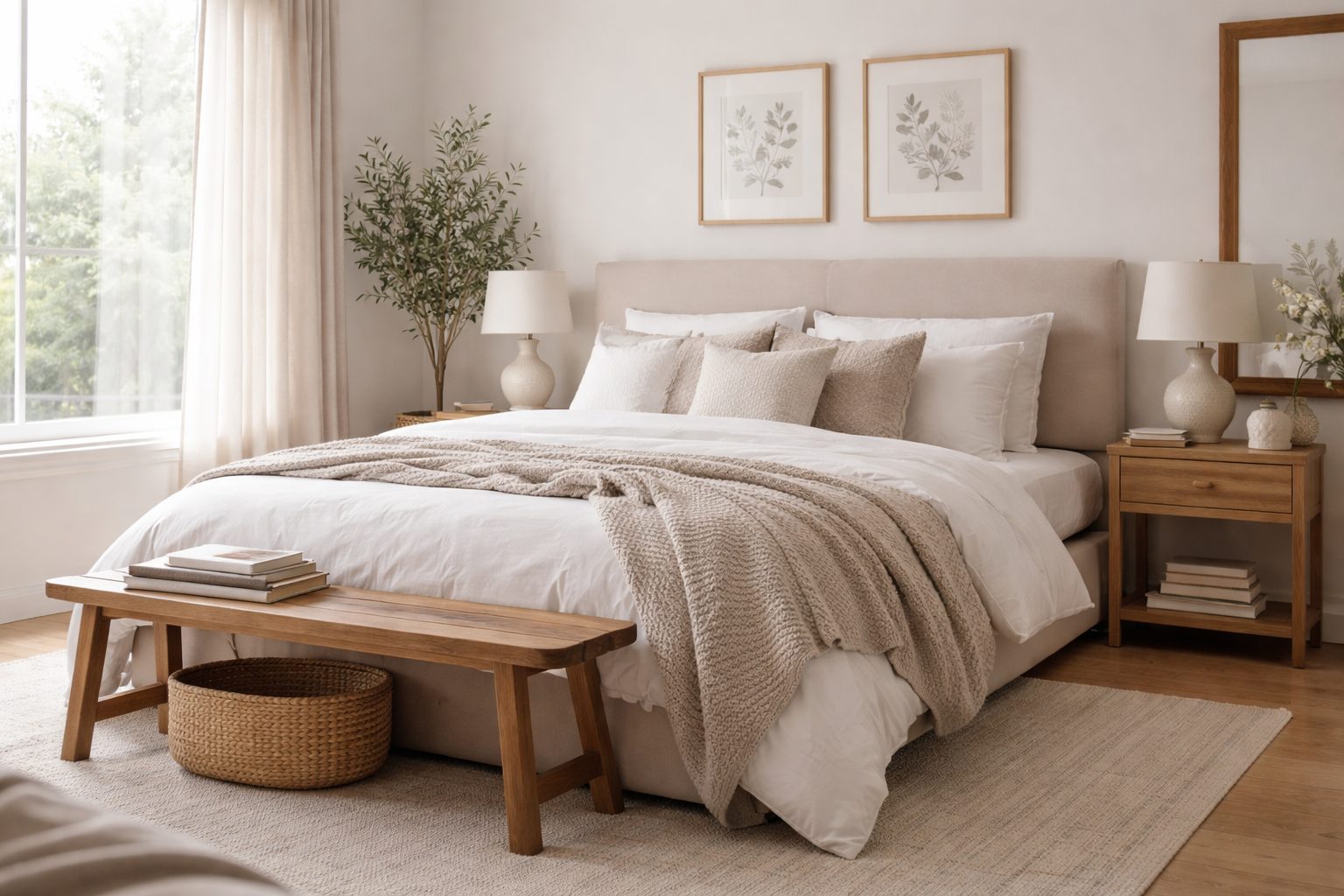 A Fully Styled Cozy Bed