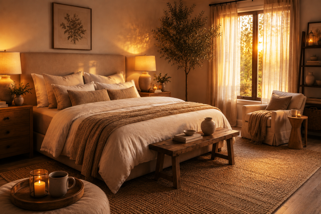 Warm Evening Bedroom Glow