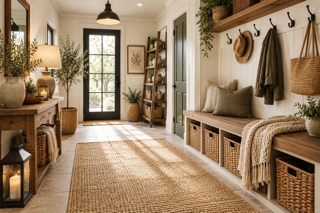 Functional Mudroom Storage Bench