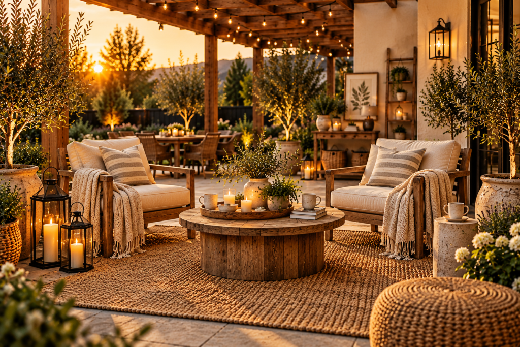 Cozy Evening Patio Setup